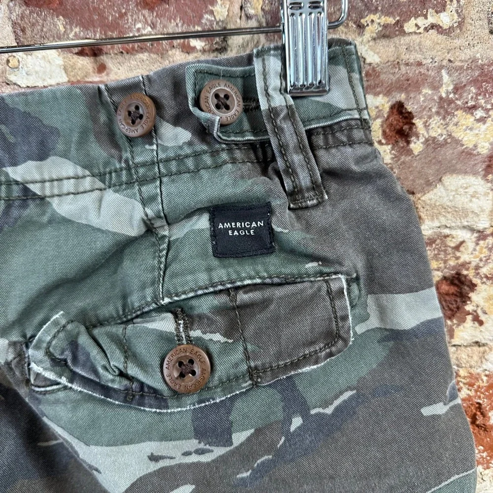 American Eagle Camo Cargo Shorts Next Level Flex Army Mens 26